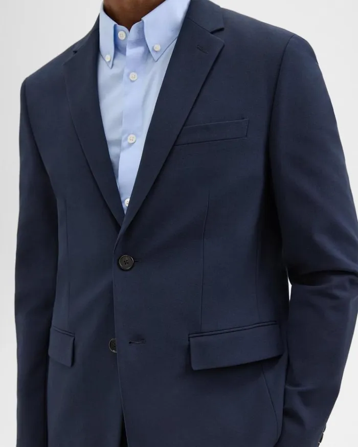 Theory Morton Blazer In Stretch Cotton Baltic Men Blazers Jackets Theory Morton Blazer In Stretch Cotton Baltic Men Blazers Jackets