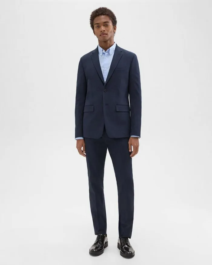 Theory Morton Blazer In Stretch Cotton Baltic Men Blazers Jackets Theory Morton Blazer In Stretch Cotton Baltic Men Blazers Jackets
