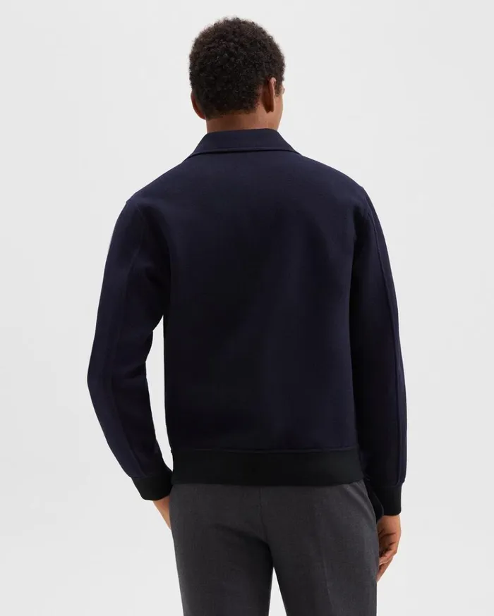 Theory Sean Jacket In DoubleFace WoolCashmere Baltic Men Outerwear