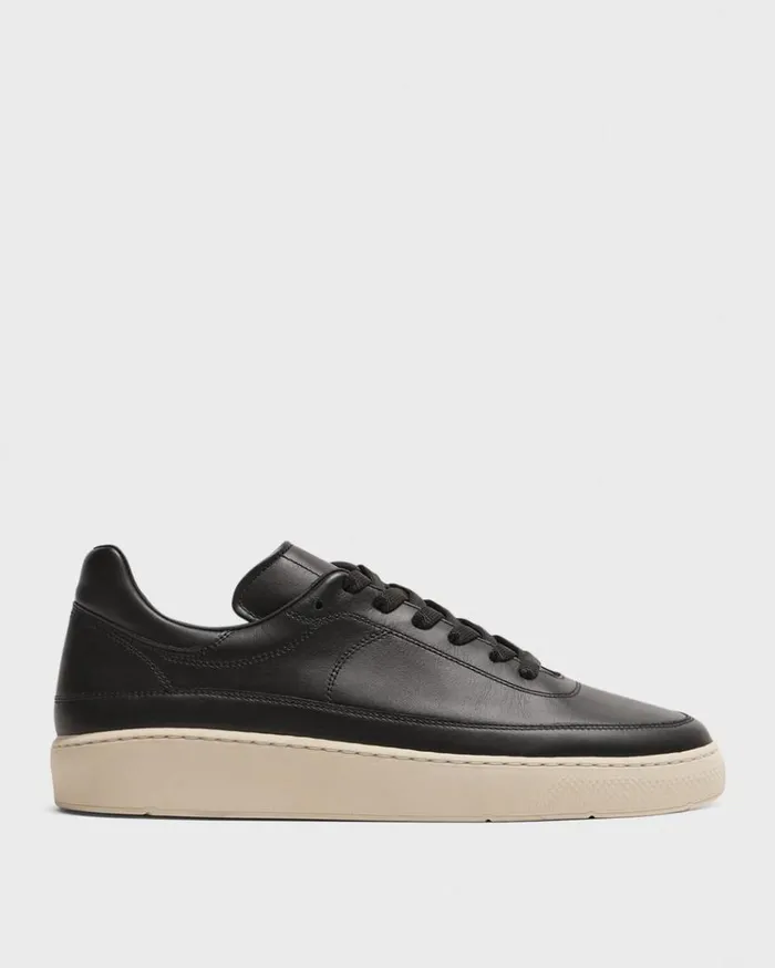 Theory Sneaker In Leather Black Men Shoes