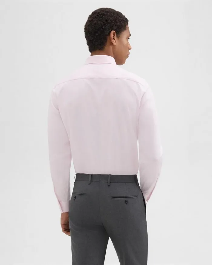 Theory Sylvain Shirt In Structure Knit Pale Pink Men Shirts Theory Sylvain Shirt In Structure Knit Pale Pink Men Shirts