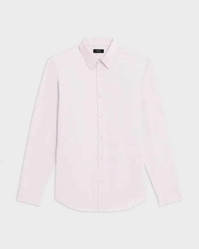 Theory Sylvain Shirt In Structure Knit Pale Pink Men Shirts Theory Sylvain Shirt In Structure Knit Pale Pink Men Shirts