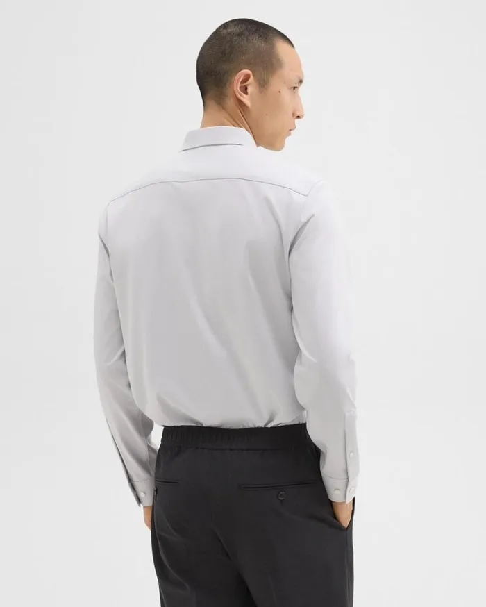 Theory Sylvain Shirt In Structure Knit Vapor Men Shirts Theory Sylvain Shirt In Structure Knit Vapor Men Shirts