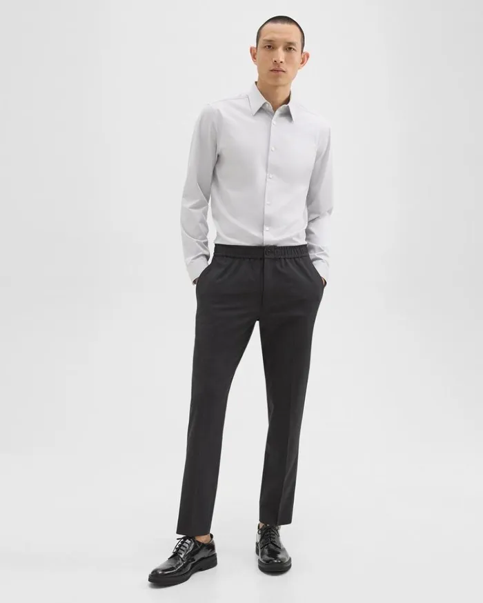 Theory Sylvain Shirt In Structure Knit Vapor Men Shirts Theory Sylvain Shirt In Structure Knit Vapor Men Shirts