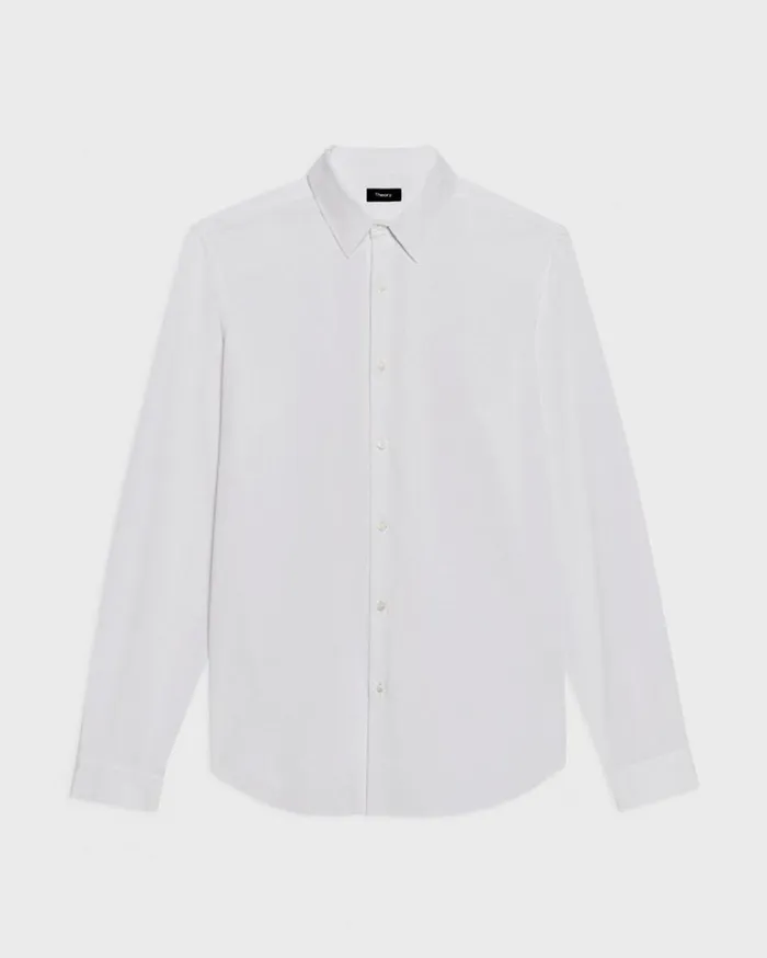 Theory Sylvain Shirt In Structure Knit Vapor Men Shirts Theory Sylvain Shirt In Structure Knit Vapor Men Shirts
