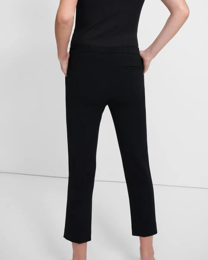 Theory Treeca PullOn Pant In Admiral Crepe Black Women Pants