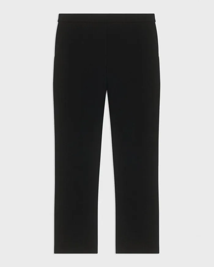 Theory Treeca PullOn Pant In Admiral Crepe Black Women Pants