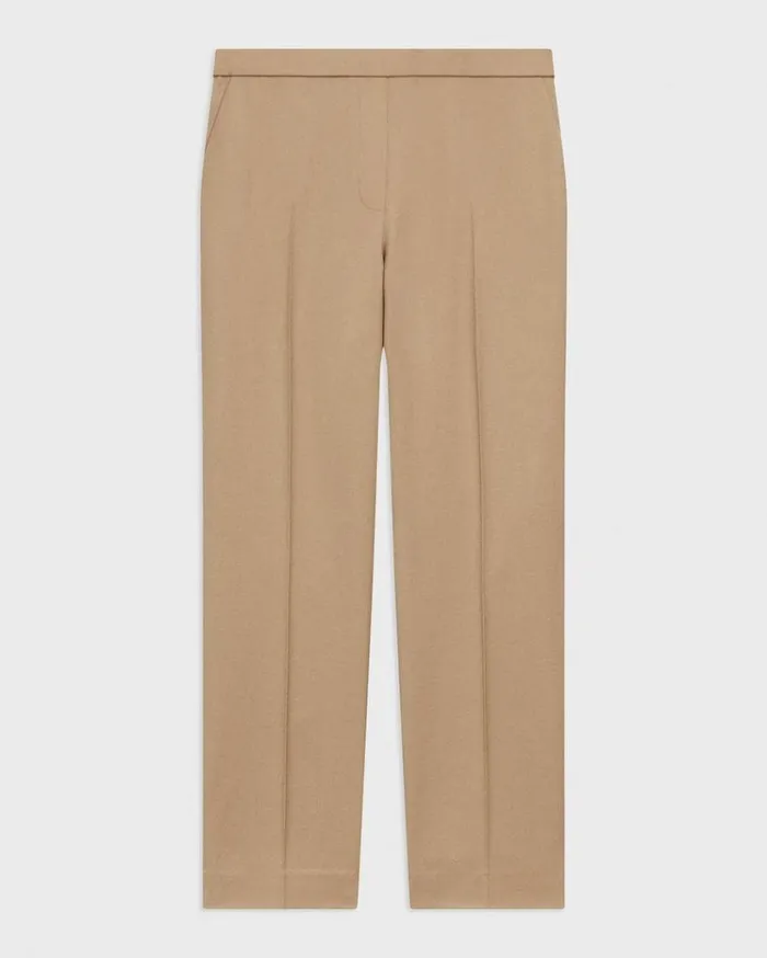 Theory Treeca PullOn Pant In Sleek Flannel New Camel Women Pants