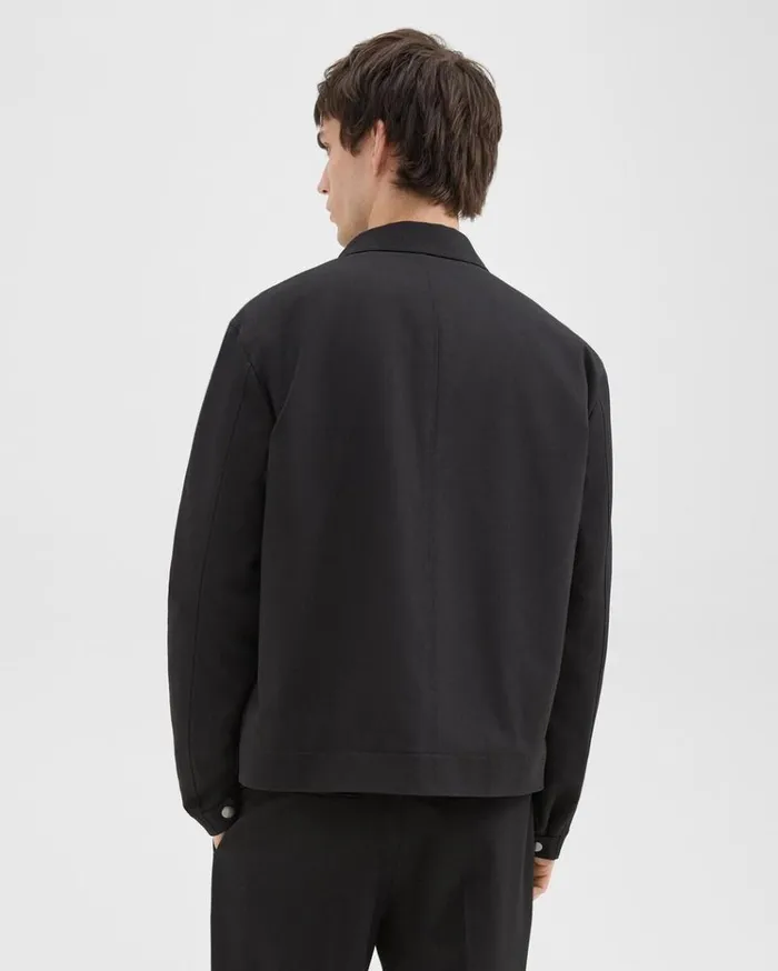 Theory Workwear Jacket In WoolBlend Twill Black Men Outerwear Theory Workwear Jacket In WoolBlend Twill Black Men Outerwear