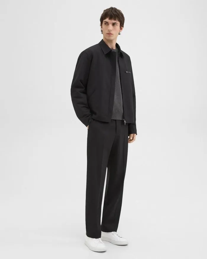 Theory Workwear Jacket In WoolBlend Twill Black Men Outerwear Theory Workwear Jacket In WoolBlend Twill Black Men Outerwear