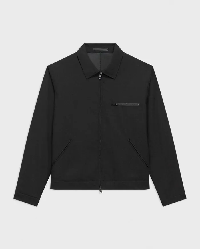 Theory Workwear Jacket In WoolBlend Twill Black Men Outerwear Theory Workwear Jacket In WoolBlend Twill Black Men Outerwear