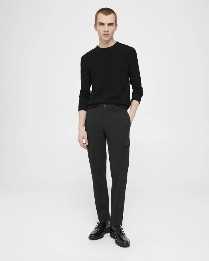 Theory Zaine Cargo Pant In Neoteric Twill Black Men Suits