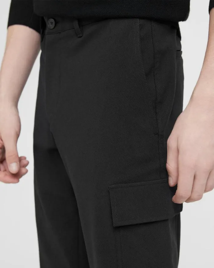 Theory Zaine Cargo Pant In Neoteric Twill Black Men Suits Theory Zaine Cargo Pant In Neoteric Twill Black Men Suits