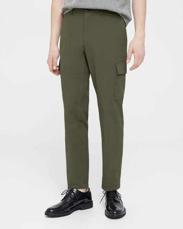 Theory Zaine Cargo Pant In Neoteric Twill Dark Olive Men Suits Theory Zaine Cargo Pant In Neoteric Twill Dark Olive Men Suits