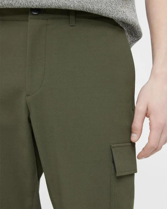 Theory Zaine Cargo Pant In Neoteric Twill Dark Olive Men Suits Theory Zaine Cargo Pant In Neoteric Twill Dark Olive Men Suits