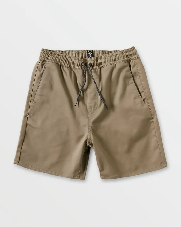Toddler Boys Frickin Elastic Waist Shorts 8211 Khaki Kids Volcom Pants