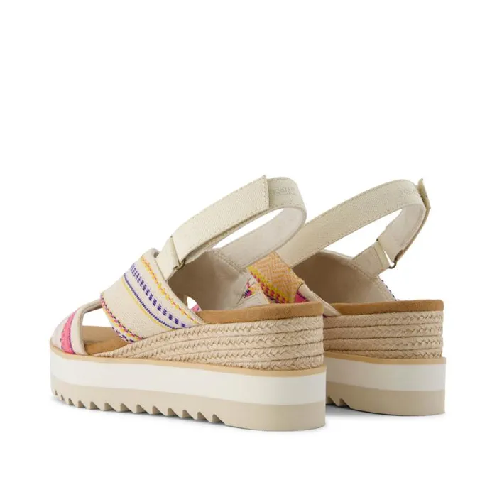 Toms Espadrilles Diana Crossover Wedge Sandal Fuchsia Stripes 8211 Women Toms Espadrilles Diana Crossover Wedge Sandal Fuchsia Stripes 8211 Women