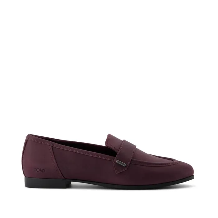 Toms Flats and Loafers Lynette Loafer Blackberry Leather 8211 Women