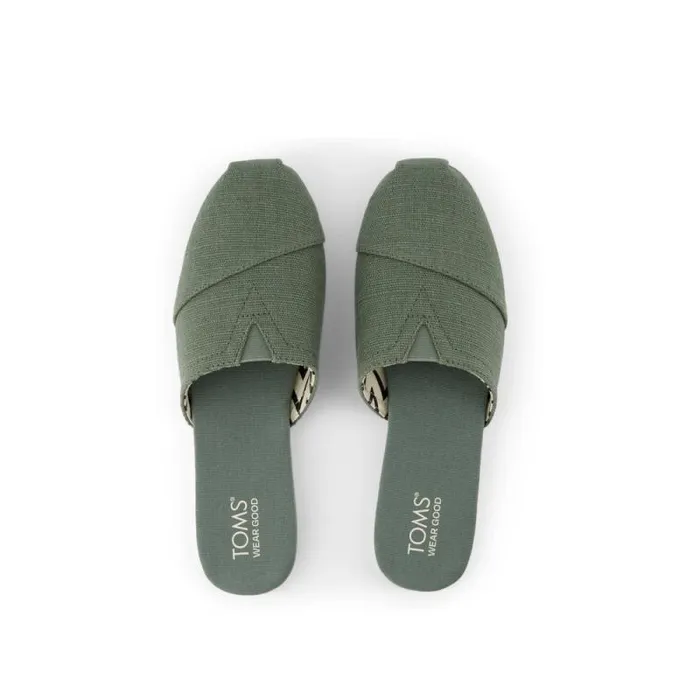 Toms Mules and Slides Alpargata Mule Green Heritage Canvas 8211 Women Toms Mules and Slides Alpargata Mule Green Heritage Canvas 8211 Women