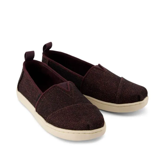 Toms TOMS Classics Alpargata Kids Shoe Blackberry Sparkle Glitter 8211 KidsWomen