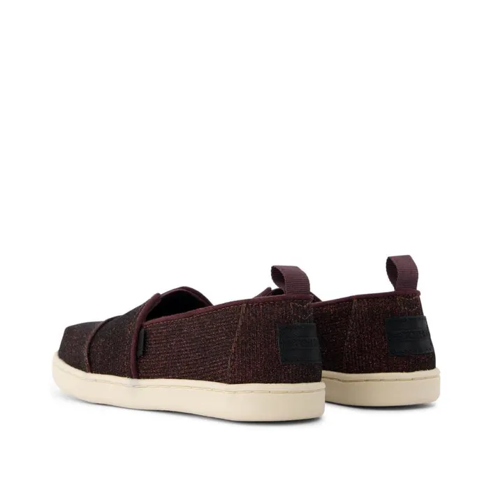 Toms TOMS Classics Alpargata Kids Shoe Blackberry Sparkle Glitter 8211 KidsWomen