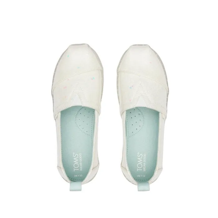 Toms TOMS Classics Alpargata Kids Shoe Confetti Glitter 8211 KidsWomen Toms TOMS Classics Alpargata Kids Shoe Confetti Glitter 8211 KidsWomen