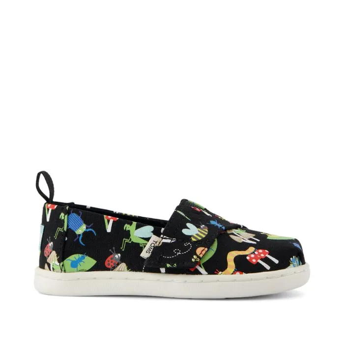 Toms TOMS Classics Alpargata Toddler Shoe Glow In The Dark Black Bugs 8211 KidsWomen