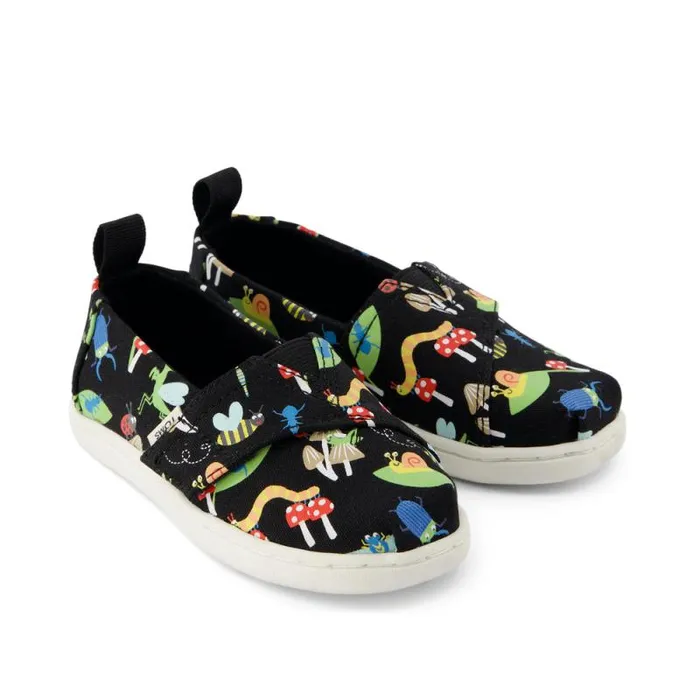 Toms TOMS Classics Alpargata Toddler Shoe Glow In The Dark Black Bugs 8211 KidsWomen Toms TOMS Classics Alpargata Toddler Shoe Glow In The Dark Black Bugs 8211 KidsWomen