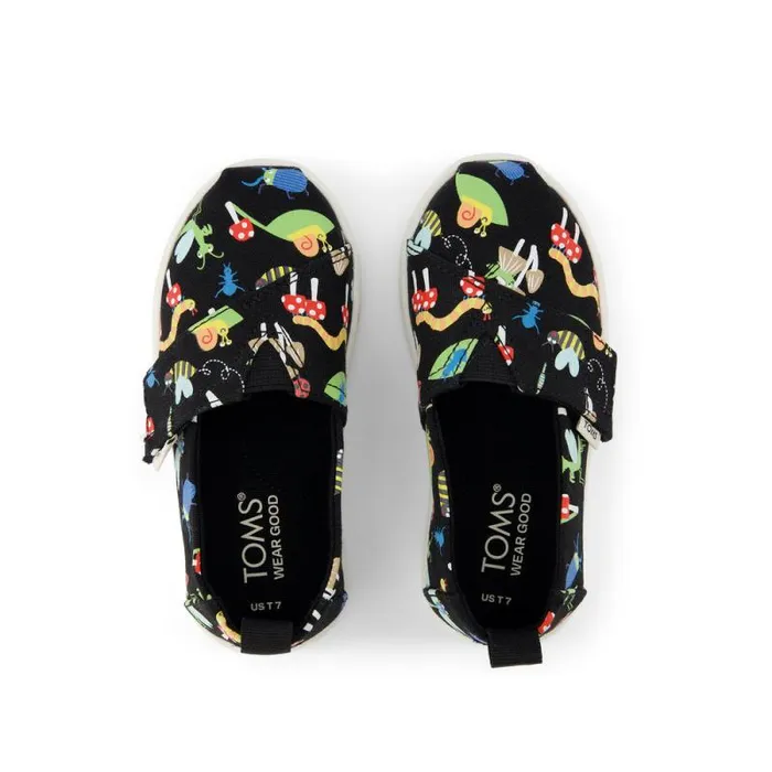 Toms TOMS Classics Alpargata Toddler Shoe Glow In The Dark Black Bugs 8211 KidsWomen Toms TOMS Classics Alpargata Toddler Shoe Glow In The Dark Black Bugs 8211 KidsWomen