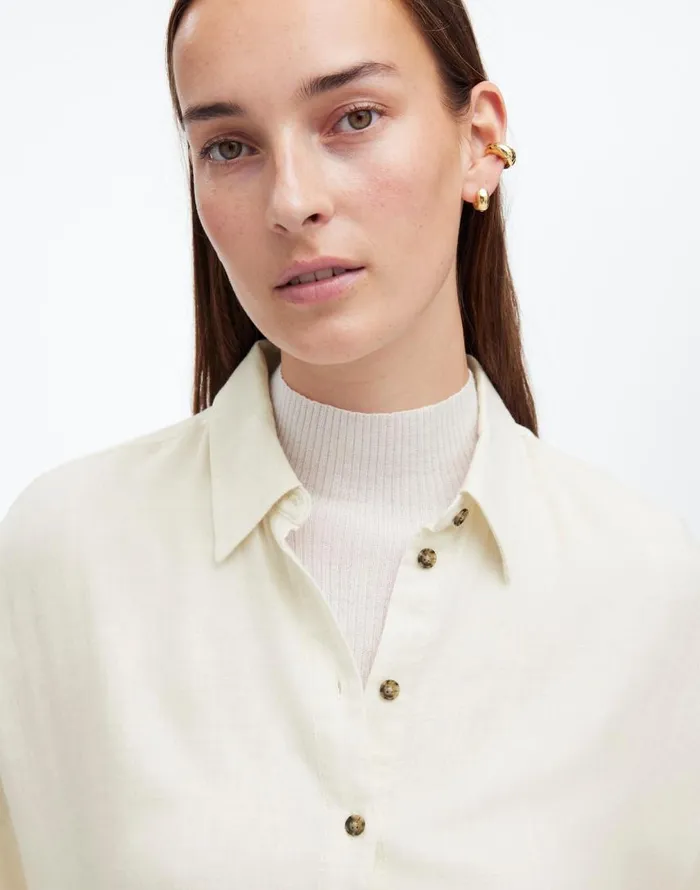 Tops and Shirts Women Madewell Heathered Flannel Dolman ButtonUp Shirt Ivory Melange Tops and Shirts Women Madewell Heathered Flannel Dolman ButtonUp Shirt Ivory Melange
