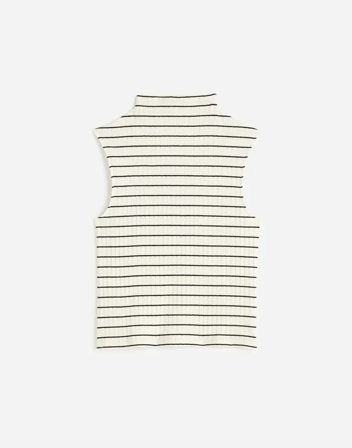 Tops and Shirts Women Madewell Ribbed Mockneck Tank Jet Black