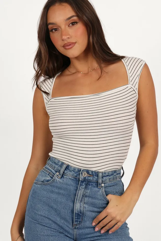 Tops Petal and Pup Women Bardot Top Stripe