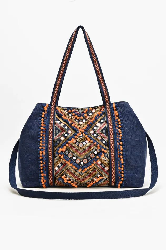 Totes America and Beyond Women Go Boho Blue Tote