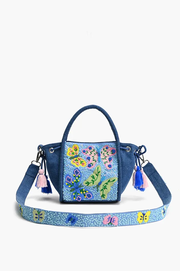 Totes Women America and Beyond Azure Butterfly Ballet Handheld Bag