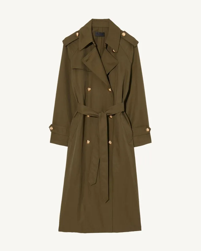 TOUSSAINT TRENCH COAT Olive Green Women Nili Lotan Coats and Outerwear