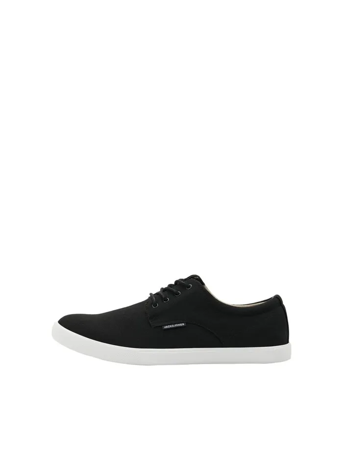 Trainers JACK and JONES Mens CANVAS SNEAKERS Black Anthracite Gift for Friend