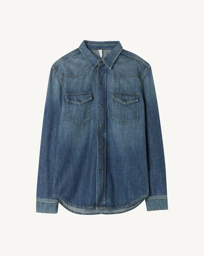TRAVIS DENIM SHIRT Classic Wash Men Nili Lotan Denim