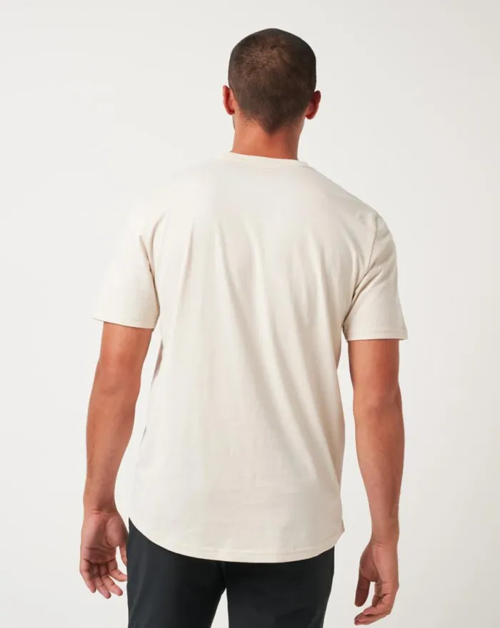 TravisMathew BURNLEY WINNING POINT TEE Moonbeam Men Tees TravisMathew BURNLEY WINNING POINT TEE Moonbeam Men Tees