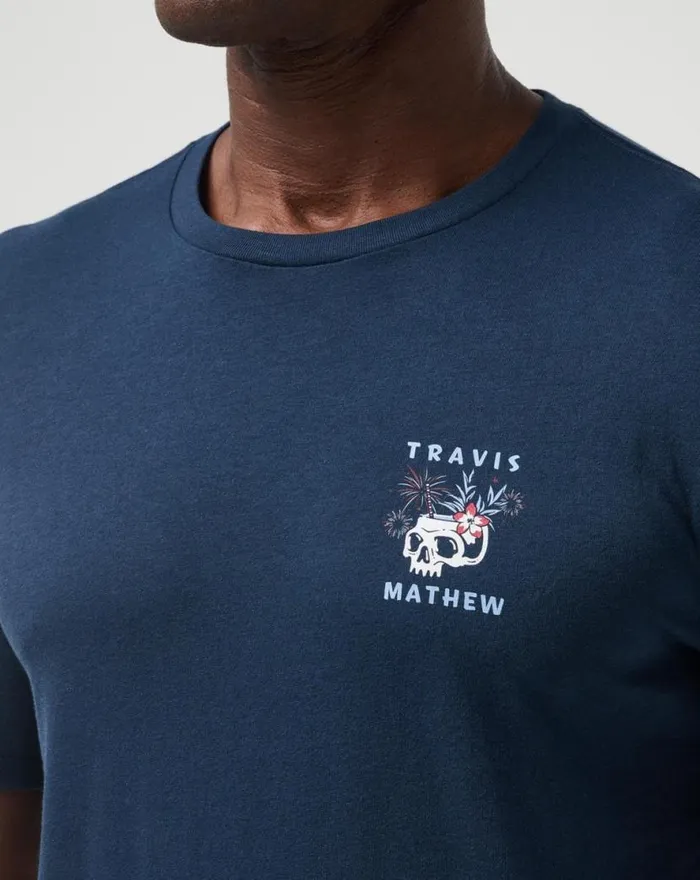 TravisMathew CHUG IT OUT TEE Total Eclipse Men Tees TravisMathew CHUG IT OUT TEE Total Eclipse Men Tees