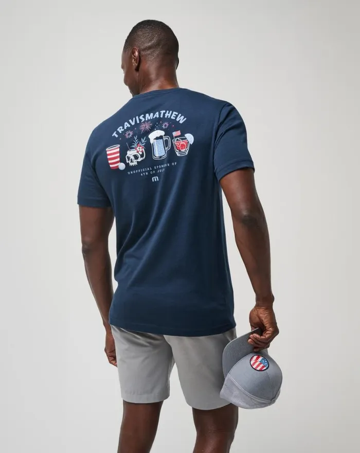 TravisMathew CHUG IT OUT TEE Total Eclipse Men Tees TravisMathew CHUG IT OUT TEE Total Eclipse Men Tees