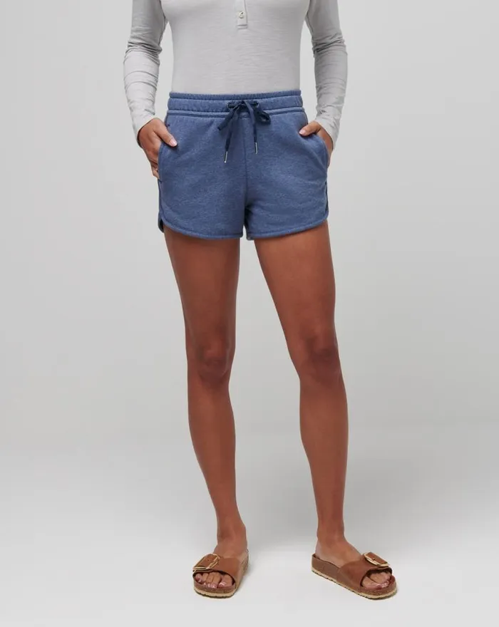 TravisMathew CLOUD FLEECE SHORT 20 Heather Navy Women Shorts