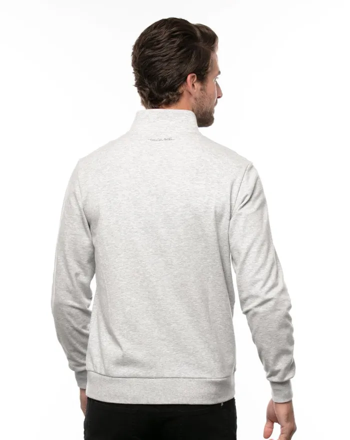TravisMathew CLOUD QUARTER ZIP 20 Heather Light Grey Men Quarter Zips TravisMathew CLOUD QUARTER ZIP 20 Heather Light Grey Men Quarter Zips