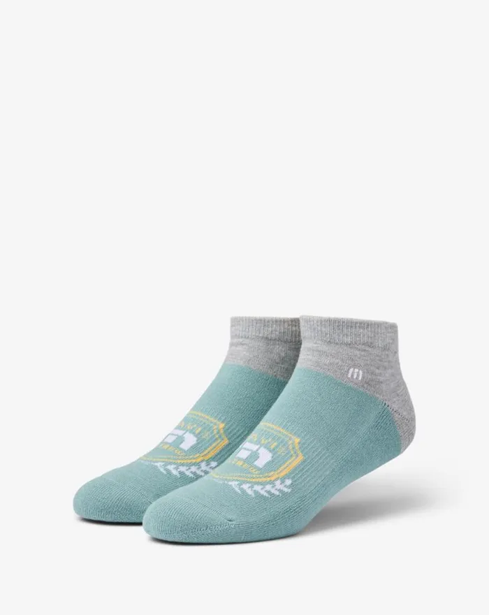 TravisMathew COURSE CHARTER ANKLE SOCK Heather Grey MenWomen Socks