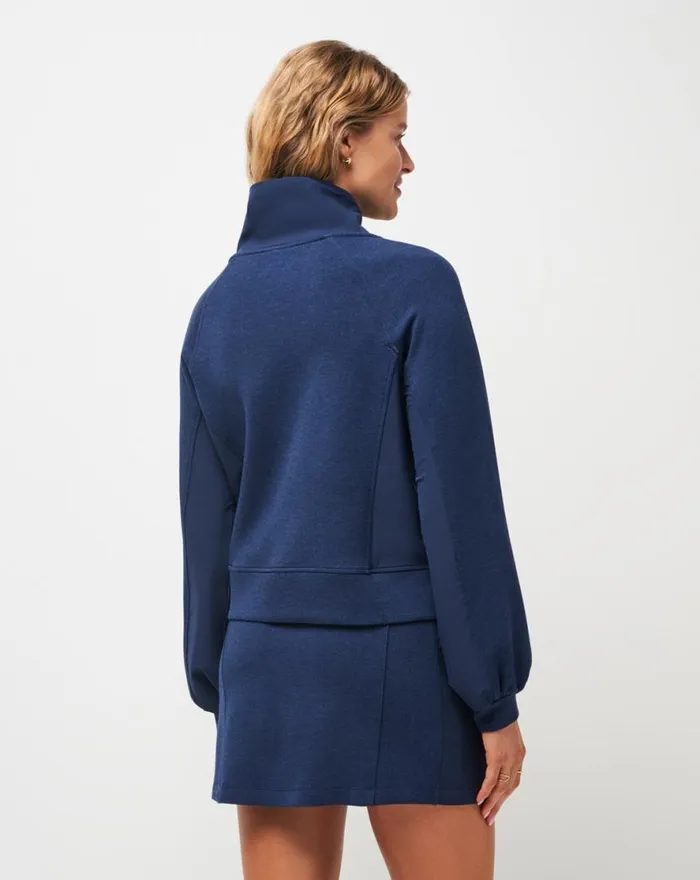 TravisMathew DELIGHTFUL FUNNEL NECK Heather Navy Blazer Women Hoodies and Pullovers TravisMathew DELIGHTFUL FUNNEL NECK Heather Navy Blazer Women Hoodies and Pullovers