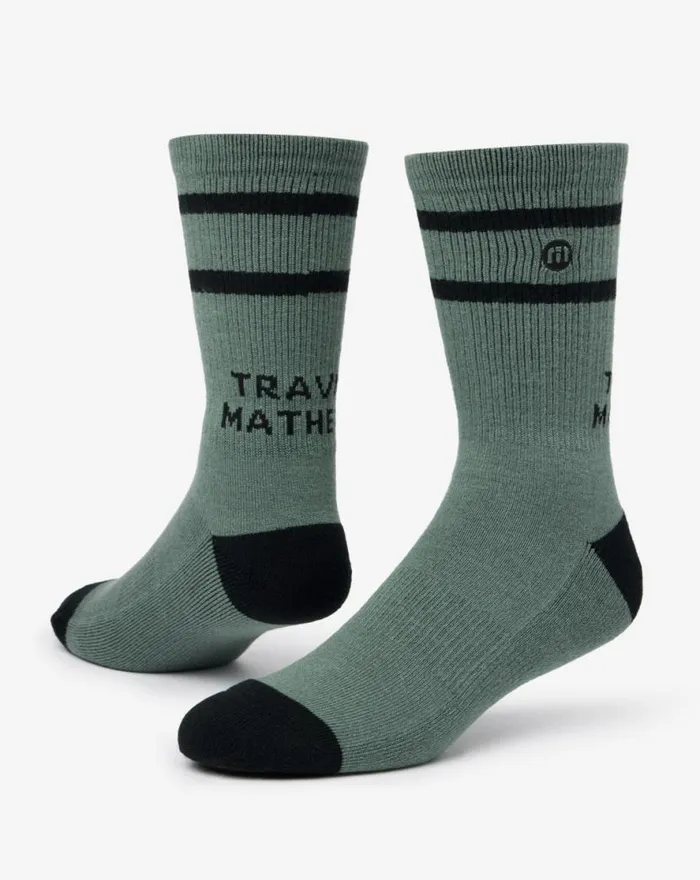 TravisMathew HIGHWAY TOWN CREW SOCK Laurel MenWomen Socks TravisMathew HIGHWAY TOWN CREW SOCK Laurel MenWomen Socks