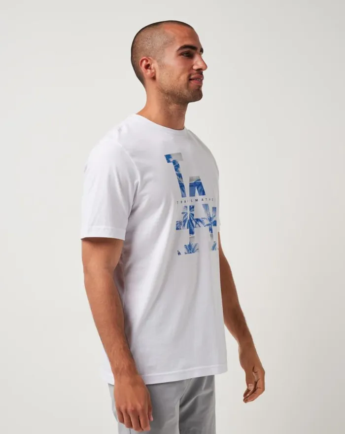 TravisMathew LOS ANGELES DODGERS BLEACHER BREEZE TEE White Men Tees TravisMathew LOS ANGELES DODGERS BLEACHER BREEZE TEE White Men Tees