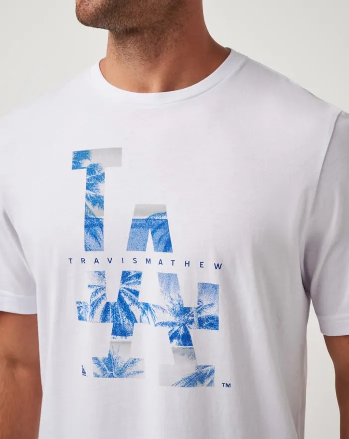 TravisMathew LOS ANGELES DODGERS BLEACHER BREEZE TEE White Men Tees TravisMathew LOS ANGELES DODGERS BLEACHER BREEZE TEE White Men Tees