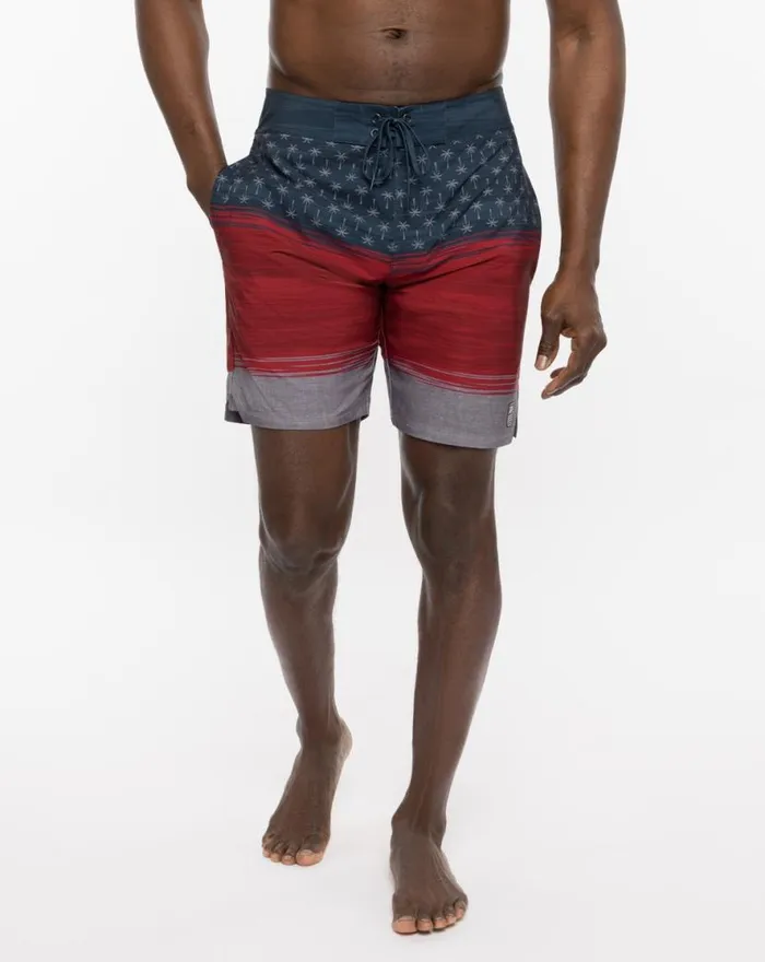 TravisMathew MURICA FUN BOARDSHORT Heather Blue Nights Men Shorts