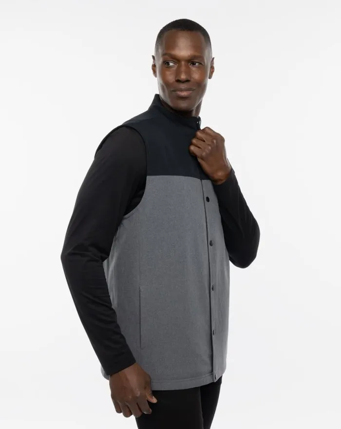 TravisMathew NAVIGATIONAL REPORT VEST Black Men Vests TravisMathew NAVIGATIONAL REPORT VEST Black Men Vests