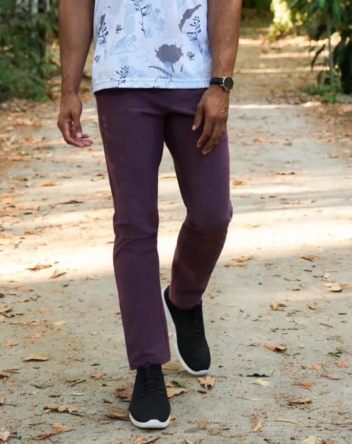 TravisMathew OPEN TO CLOSE TECH CHINO PANT Plum Men Pants